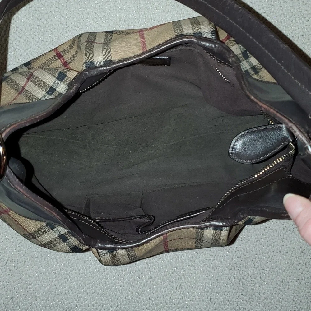 Burberry Large Haymarket Hobo Purse